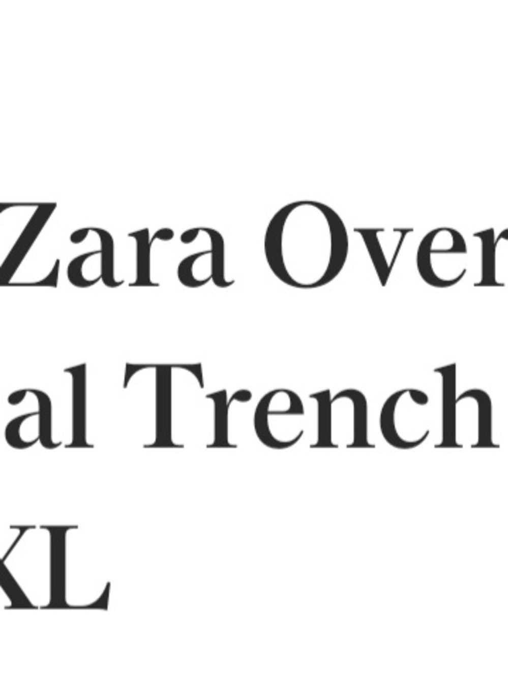 Zara Oversized Trench Coat in White